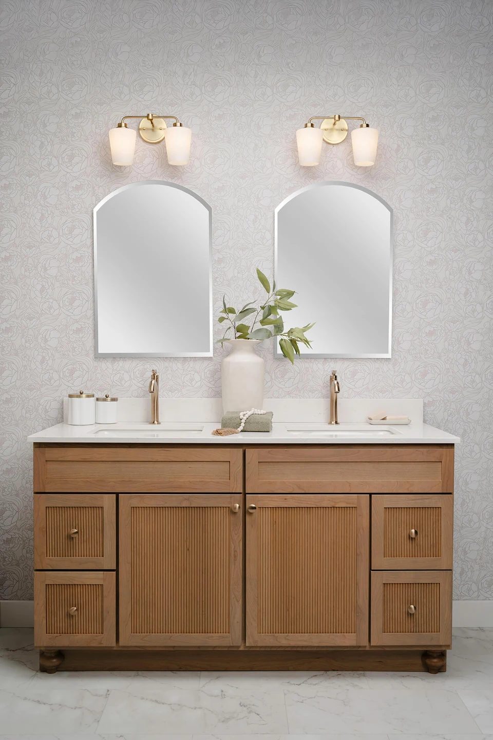 Bertch Reedlyn reeded cherry bathroom vanity