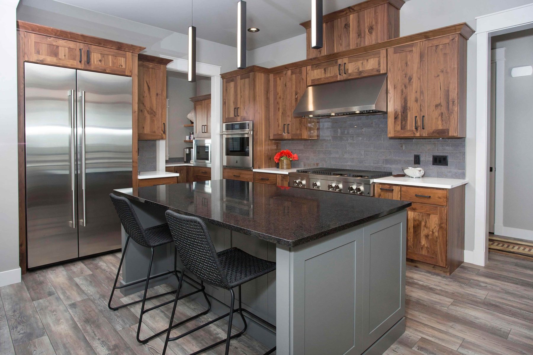 Crown Bigcreek two-tone walnut and dove kitchen