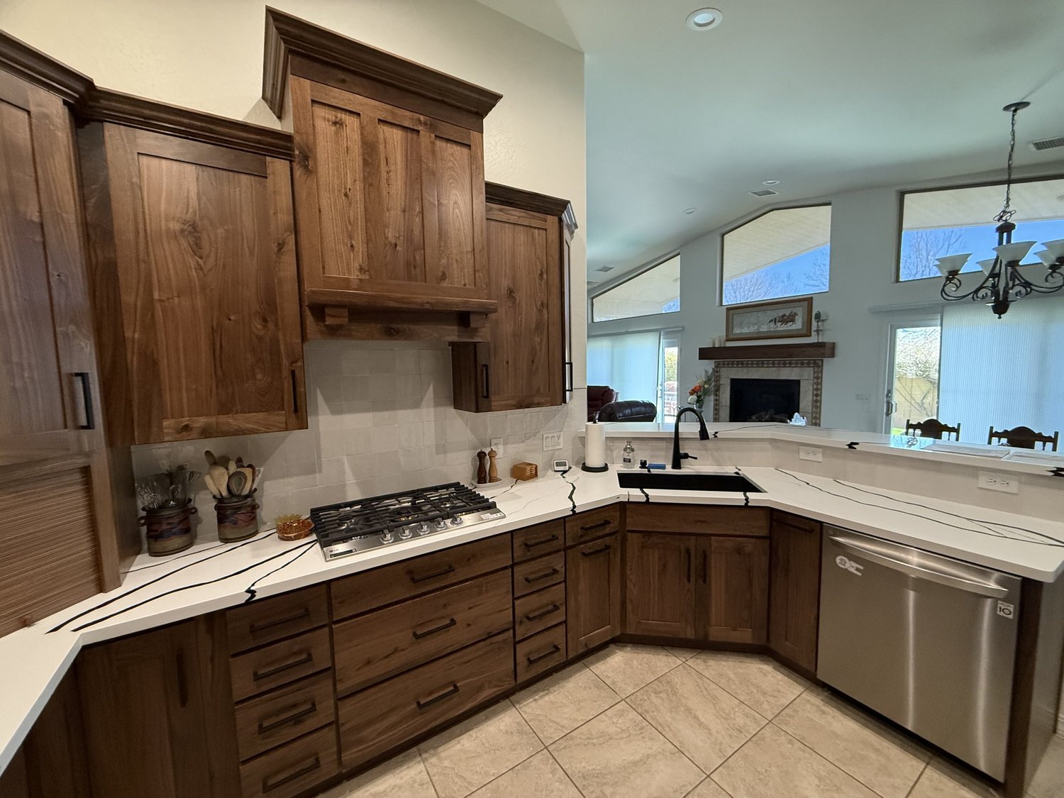 Walnut kitchen with stainless appliances — Prescott